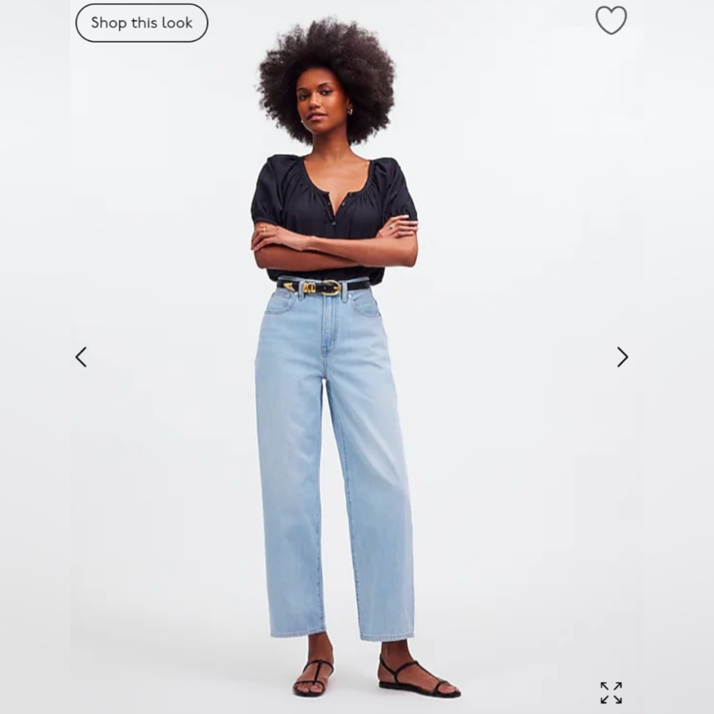 Size 30 Madewell - The Perfect Vintage Wide-Leg Crop Jean